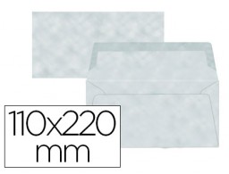 9 sobres Liderpapel 110x220mm. offset 80g/m² color azul pergamino